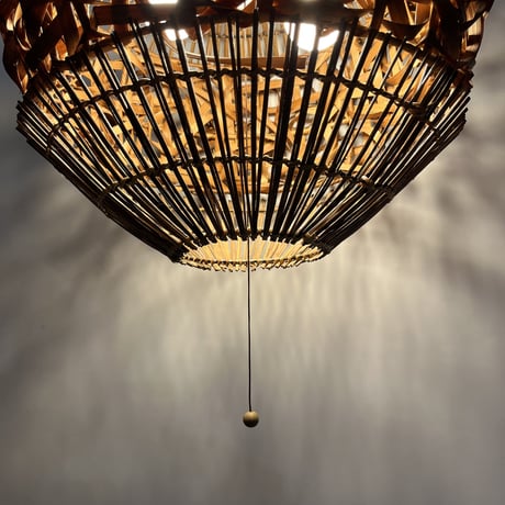USED BAMBOO FLAME PENDANT LAMP