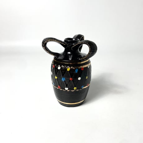 USED HAND PAINTED CERAMIC JUG
