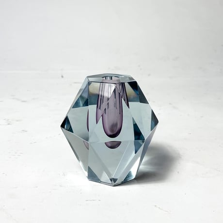 VINTAGE 50-70'S "ASTA STOMBERG / DIAMOND" GLASS FLOWER VASE