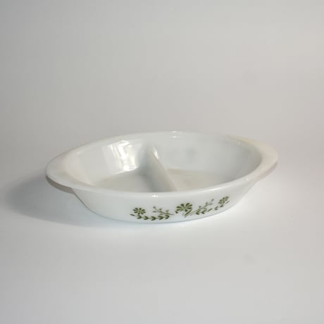 USED FLOWER PRINT GLASS TRAY