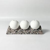USED STONE BASE CERAMC FLOWER VASE