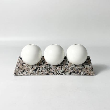 USED STONE BASE CERAMC FLOWER VASE