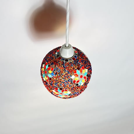 USED MOSAIC GLASS PENDANT LAMP