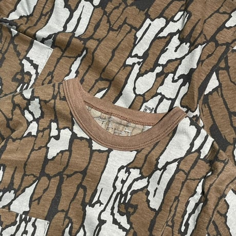 USED 70-80'S "TREBARK" CAMO POCKET T-SHIRT