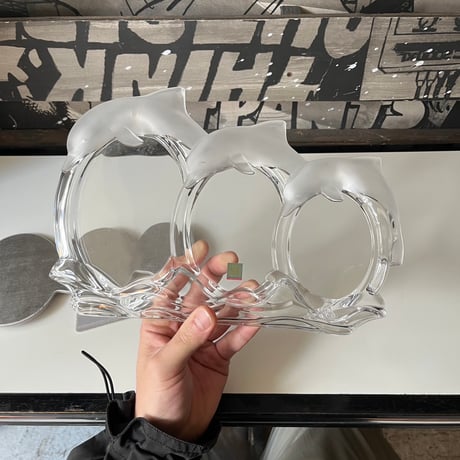USED "HOYA" CRYSTAL PHOTO FRAME