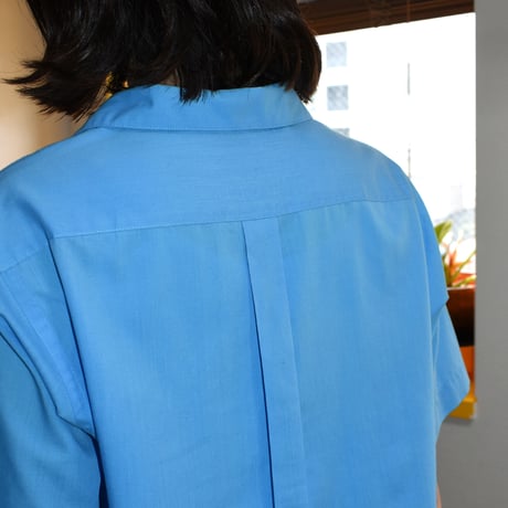 USED 80-90'S "PICKET AND POST"  OPEN COLLARED S/S SHIRT