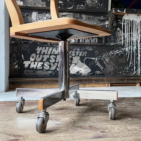 JAPAN USED WOODEN DESK CARRY CHAIR