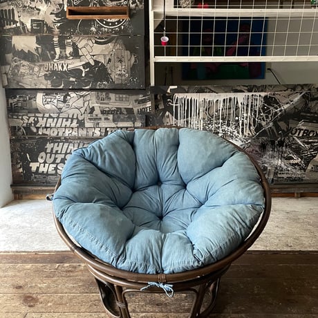 USED RATTAN FRAME PAPASAN CHAIR