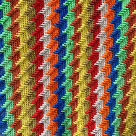 USED HANDMADE ACRYLIC BLANKET