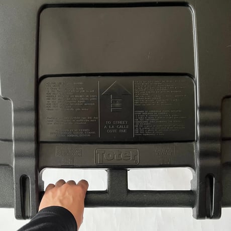 USED “TOTER” 48 GALLON TWO WHEELS TRASH CAN