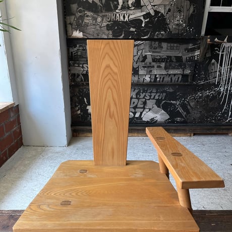 USED WOODEN ARM CHAIR