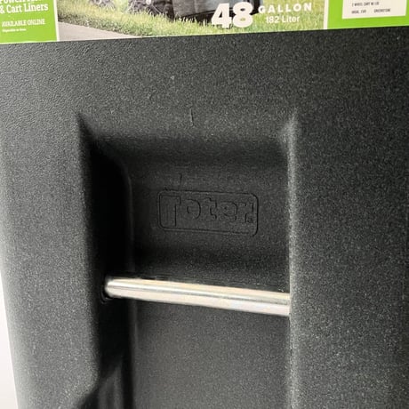 USED “TOTER” 48 GALLON TWO WHEELS TRASH CAN