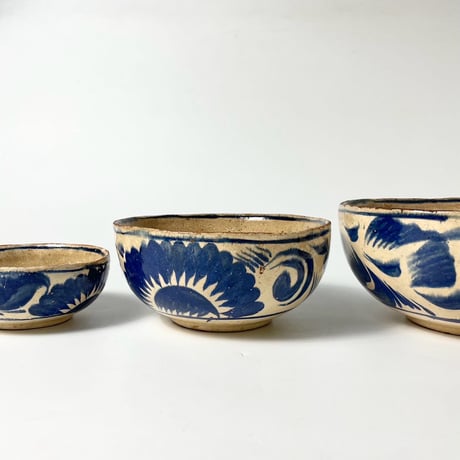 VINTAGE EARLY 1900 MEXICAN FOLK ART HANDMADE PAINTED TRRA COTTA POTTERY BOWL
