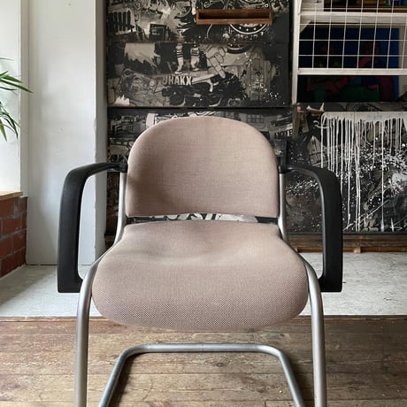 USED 80'S "MAUSER" FABRIC ARM CHAIR DESIGNED BY JURGEN LANGE