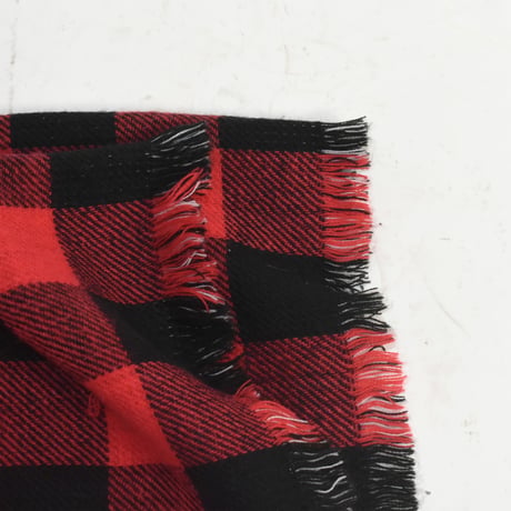 USED PLAID ACRYLIC WOOL BLANKET