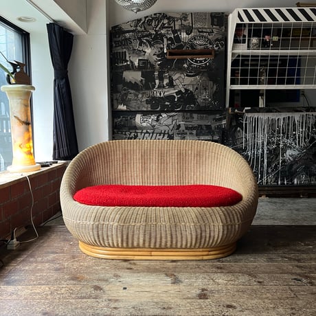 USED RATTAN 2P SOFA