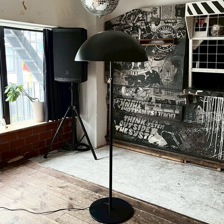 USED “OLD IKEA” METAL & PLASTIC SHADE FLOOR LAMP