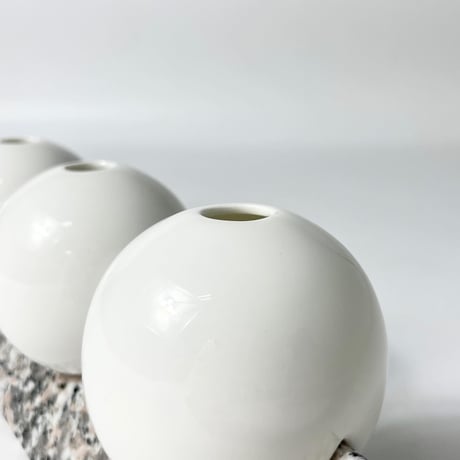 USED STONE BASE CERAMC FLOWER VASE