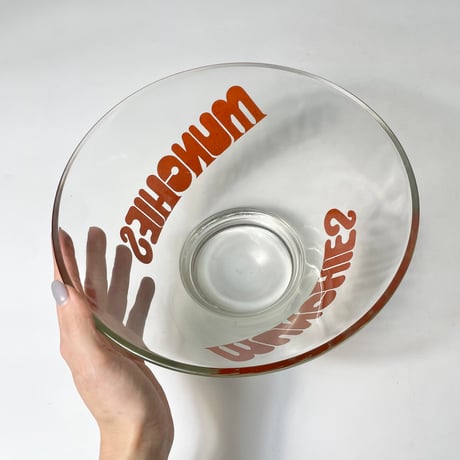 VINTAGE 70s "MUNCHIES" GLASS BOWL