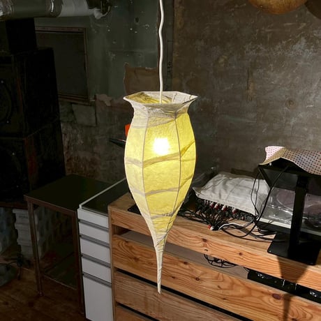 JAPAN USED WASHI SHADE PENDANT LAMP