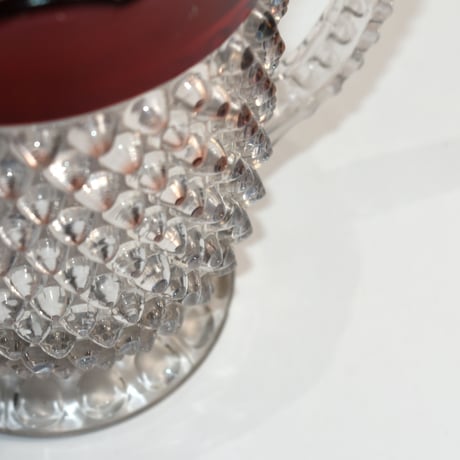 VINTAGE 60'S HOBNAIL GLASS PITCHER