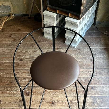 VINTAGE METAL FRAME BAR STOOL