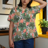 USED 80'S "BLAIR" OPEN  COLLAR S/S SHIRT