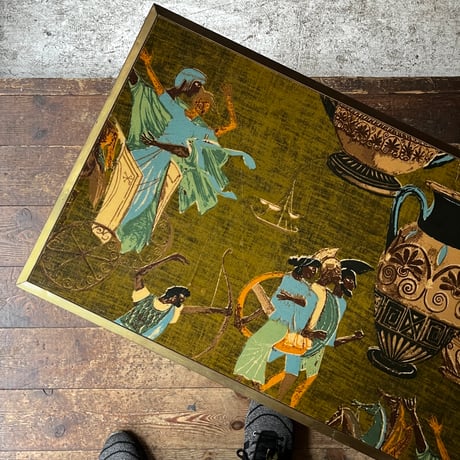 USED ETHNIC PATTERN TOP CENTER TABLE