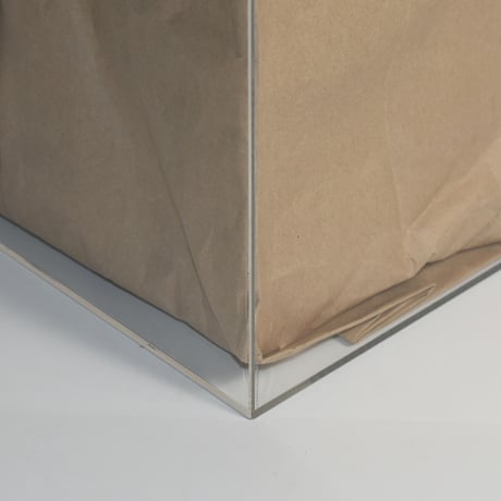 CUSTOM ORDERED ACRYLIC BOX FOR "TRASH COMPACTOR PAPER BAGS"