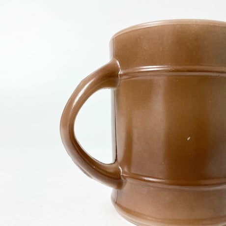 VINTAGE 70-80'S "ANCHOR HOCKING / FIRE KING" BROWN RANGER BARREL MUG
