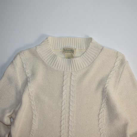 USED "ST JOHN'S BAY" MOCK NECK COTTON KNIT