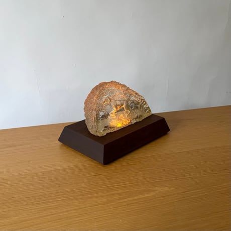 USED 80’S ACRYL & WOODEN TABLE LAMP