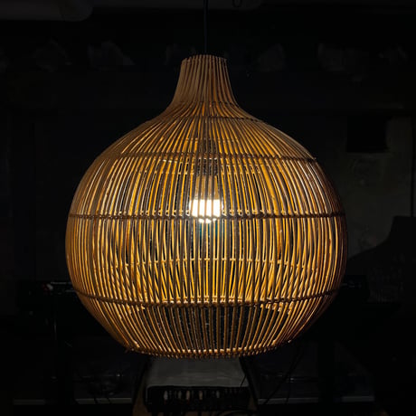 USED BAMBOO SHADE PENDANT LAMP