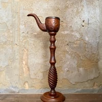 USED WOODEN STAND ASHTRAY