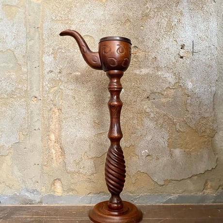 USED WOODEN STAND ASHTRAY