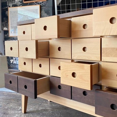 USED WOODEN 18 STORAGE CHEST