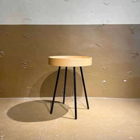 USED WOODEN TRAY SIDE TABLE