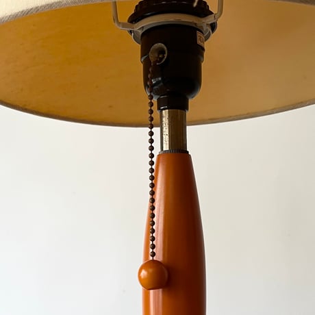JAPAN USED WOODEN & METAL FRAME TABLE LAMP