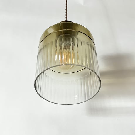 USED GLASS SHADE CIRCLE PENDANT LAMP
