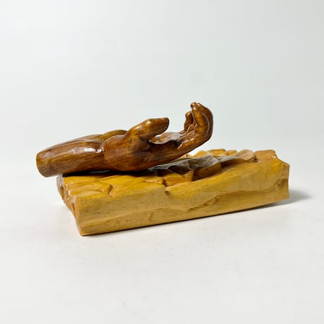 CARVED WOODEN HAND FIGURINE