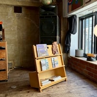 JAPAN USED “ACTUS / EHON” WOODEN MAGAZINE RACK