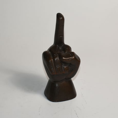 USED IRON FINGER STATUE