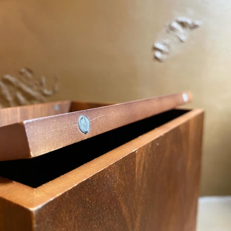 USED WOODEN TRASH CAN
