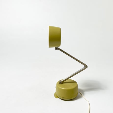 JAPAN USED 70’S-80’S “NANBU INDUSTRIAL CO.,LTD” PLASTIC SHADE IRON FRAME TABLE LAMP