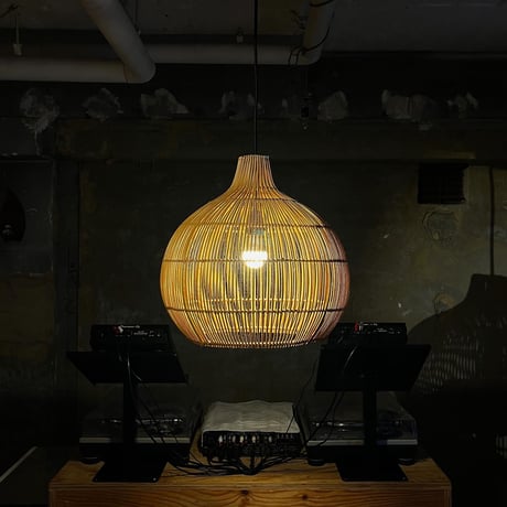 USED BAMBOO SHADE PENDANT LAMP