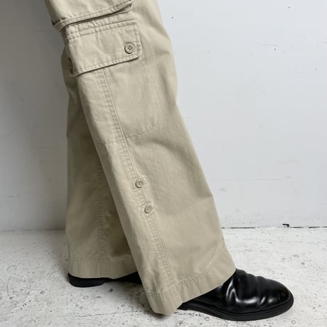USED "GAP" HERRINGBONE FLARE CARGO PANTS