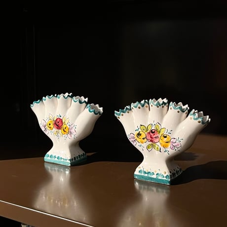 VINTAGE 70’S “ELPA ALCOBACA” 5FINGER CERAMIC FLOWER VASE