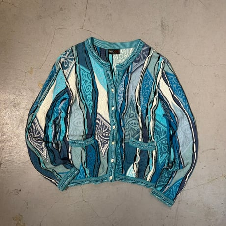 USED "GECCU" 3D KNIT CARDIGAN