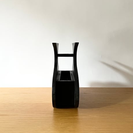 USED WOODEN FLOWER VASE