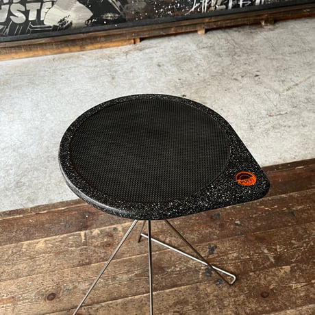 JAPAN USED “PUFF” WOODEN & STEEL LEG SIDE TABLE